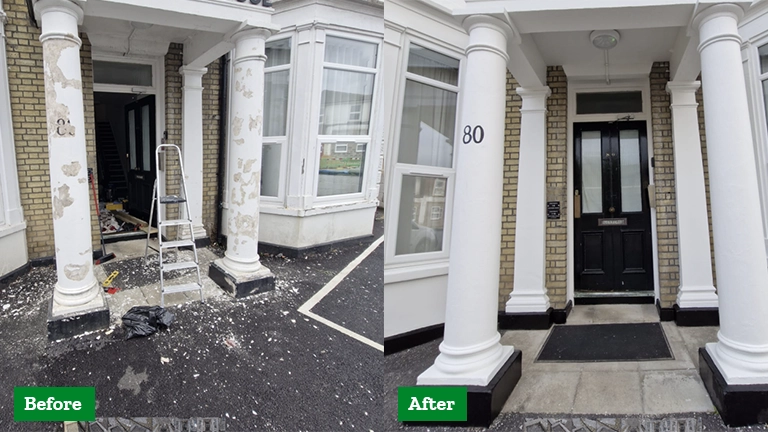 Shawyers - Exterior Decorative Works - Repair of door columns